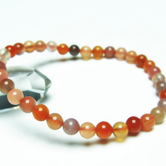 赤アゲートブレスレット5mm[T256-5134]