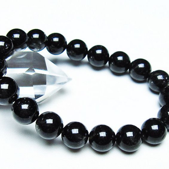 ブラックルチルクォーツブレスレット 11mm [T257-7260]
