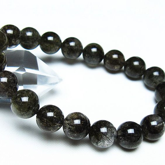 ブラックルチルクォーツブレスレット 11mm [T257-7500]