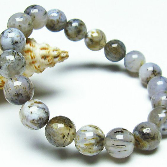 ルチルインアゲート ブレスレット11mm[T258-1544]