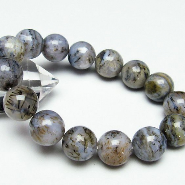 ルチルインアゲート ブレスレット14mm[T258-1707]