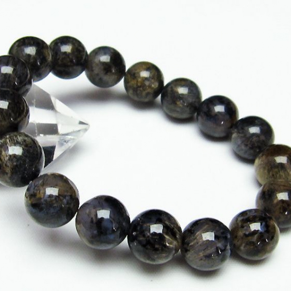 ルチルインアゲート ブレスレット12mm[T258-1765]