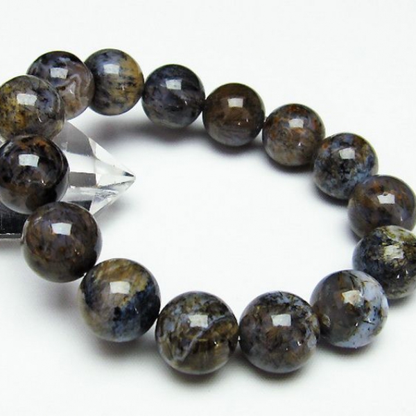 ルチルインアゲート ブレスレット15mm[T258-1770]