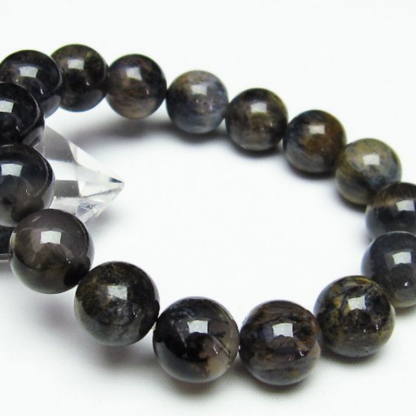 ルチルインアゲート ブレスレット13mm[T258-1781]