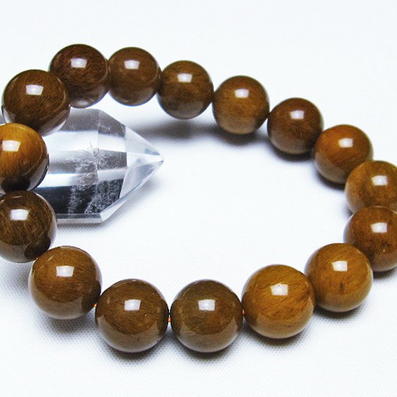 ルチルインアゲート ブレスレット 13mm [T258-1970]