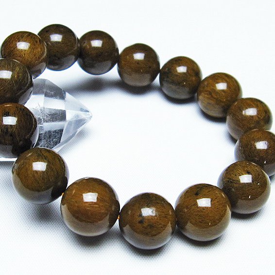 ルチルインアゲート ブレスレット 14mm [T258-1982]