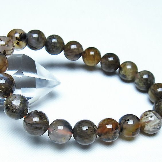 ルチルインアゲート ブレスレット 10mm [t258-2053]