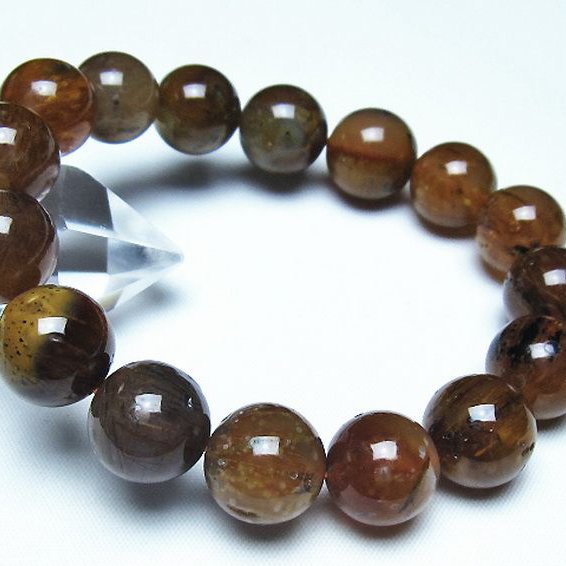 ルチルインアゲート ブレスレット 14mm [t258-2062]