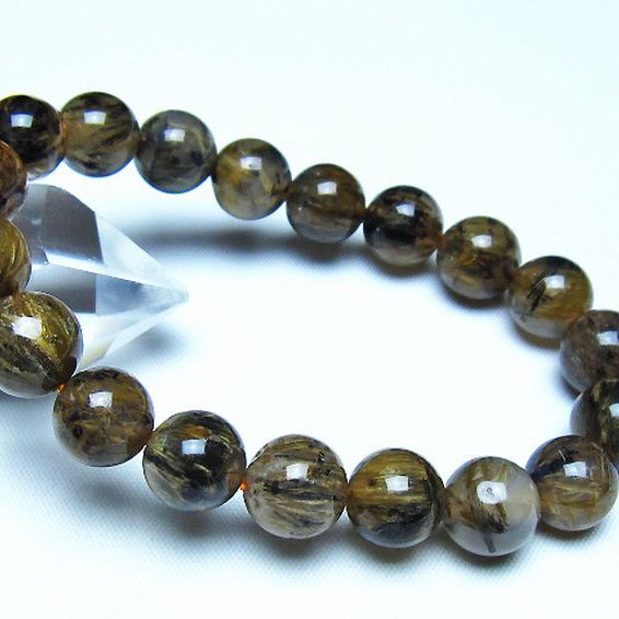 ルチルインアゲート ブレスレット 10mm [t258-2100]