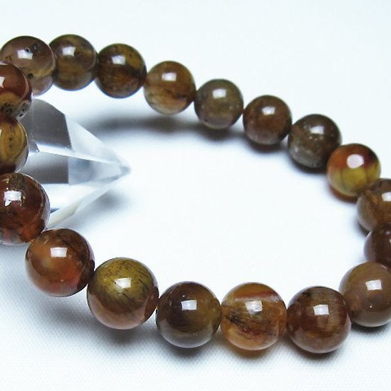 ルチルインアゲート ブレスレット 10mm [t258-2106]