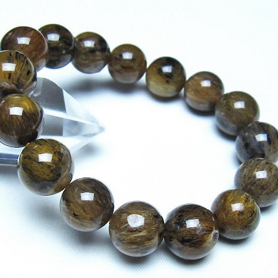 ルチルインアゲート ブレスレット 12mm [t258-2122]