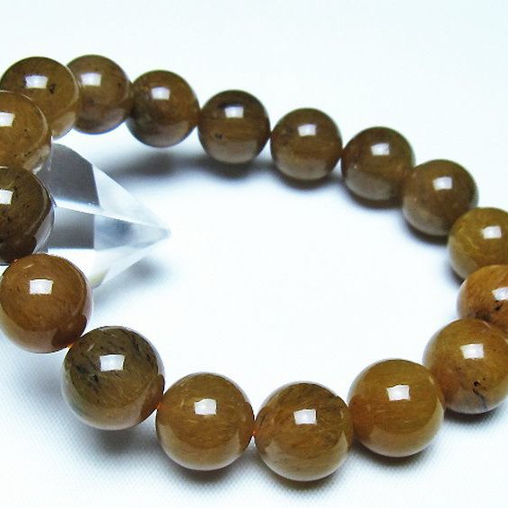 ルチルインアゲート ブレスレット 12mm [t258-2142]