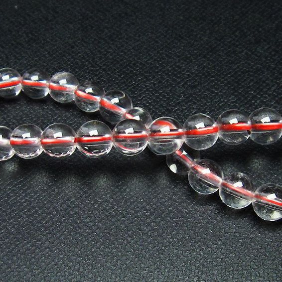 赤ガーデン水晶ブレスレット6mm[T262-813]