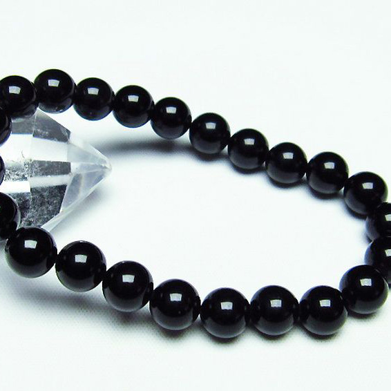 キャッツアイオブシディアンブレスレット8mm[T265-1310]