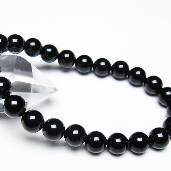 ゴールドキャッツアイオブシディアンブレスレット 8mm [T265-1731]