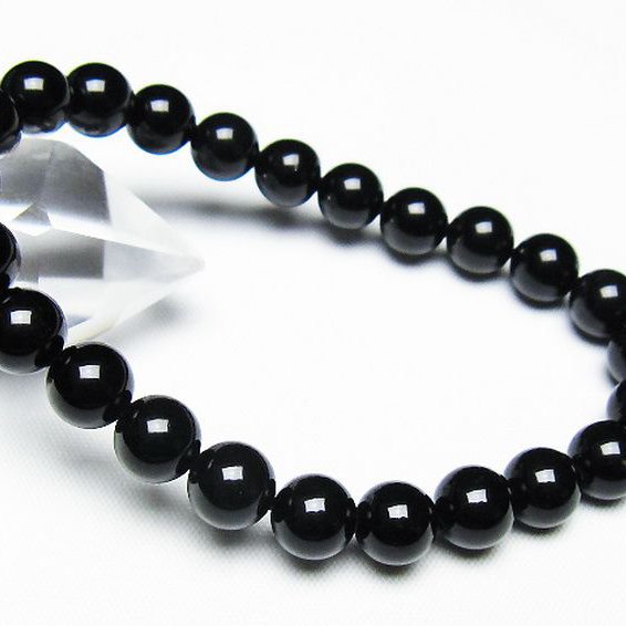 ゴールドキャッツアイオブシディアンブレスレット 8mm [T265-1785]