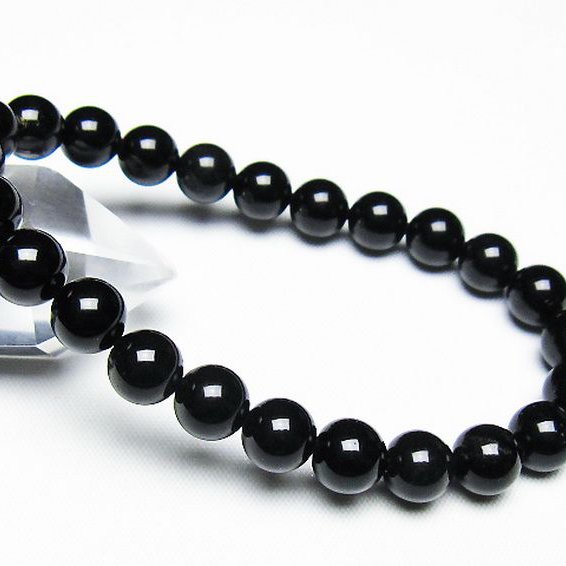 ゴールドキャッツアイオブシディアンブレスレット 8mm [T265-1930]