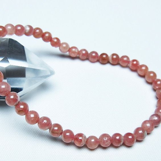 インカローズ(ロードクロサイト)ブレスレット 5mm [T27-2591]