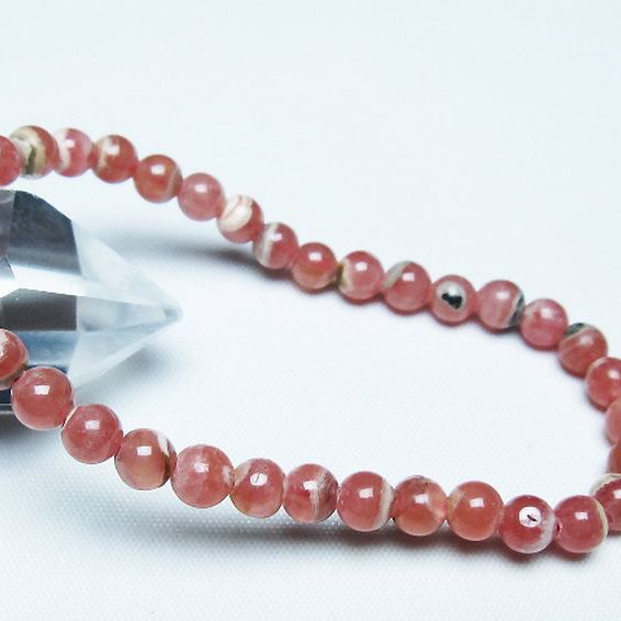 インカローズ(ロードクロサイト)ブレスレット 6mm [T27-2632]