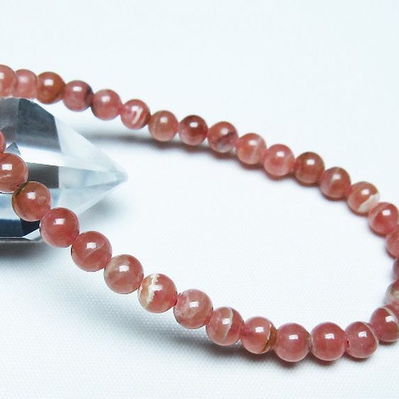 インカローズ(ロードクロサイト)ブレスレット 6mm [T27-2702]