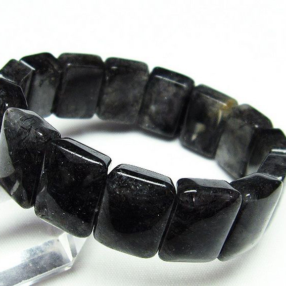 ブラックルチルクォーツバングル[T274-1684]