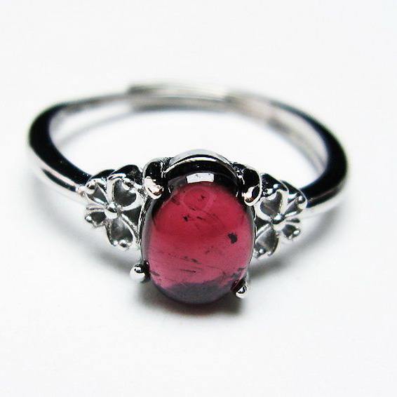 パワーストーン 天然石 キャンディピンク ガーネット 指輪(14号)[T275-21485]