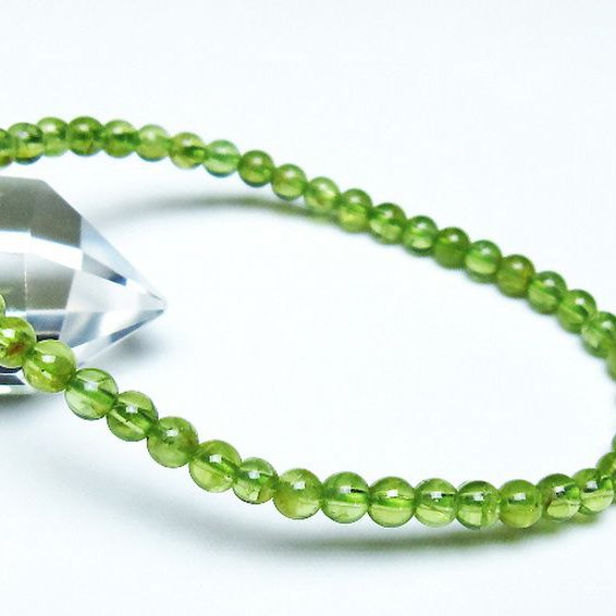 ペリドットブレスレット 4mm [T283-10644]