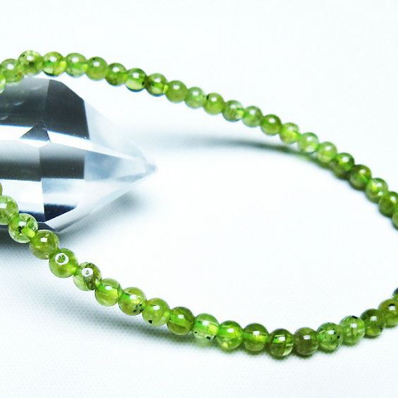 ペリドットブレスレット 4mm [T283-10817]