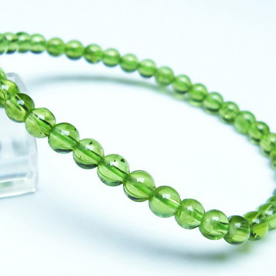 パワーストーン 天然石 ペリドットブレスレット5mm[T283-9779]