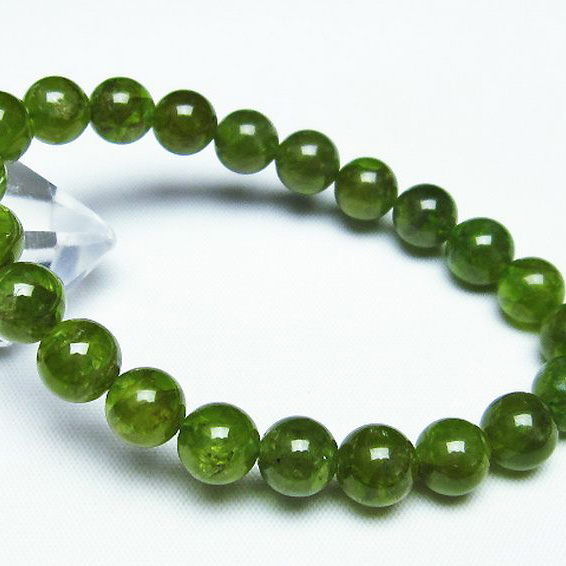 パワーストーン 天然石 ペリドットブレスレット9mm[T284-2088]