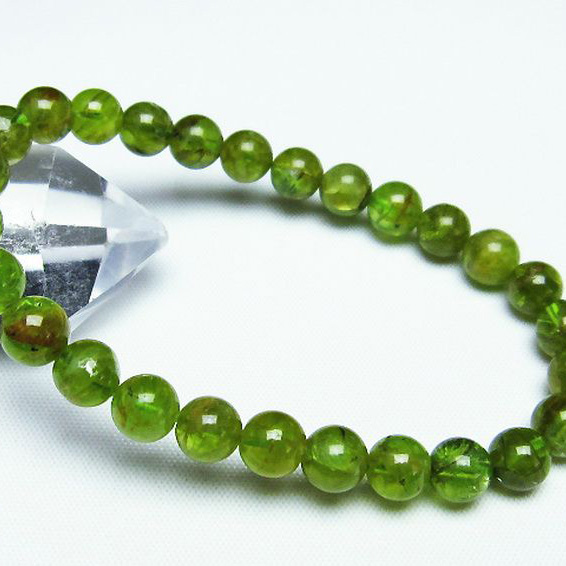 パワーストーン 天然石 ペリドットブレスレット7mm[T284-2251]