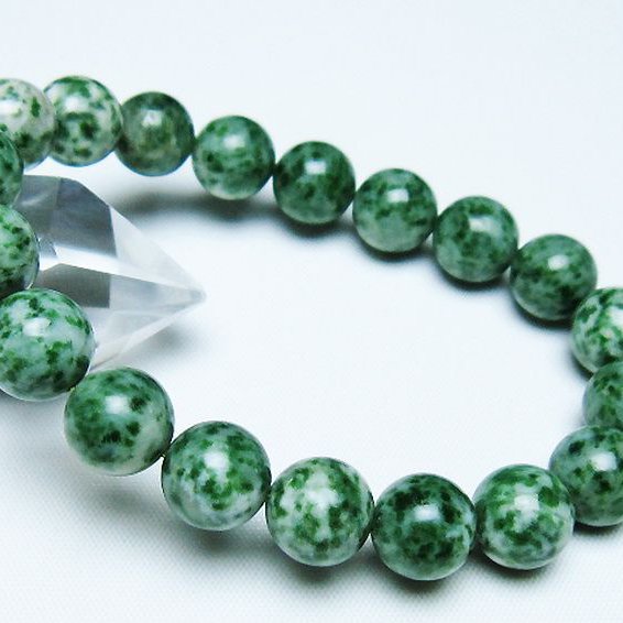 グリーンスポットジャスパー ブレスレット 11mm [T285-1442]