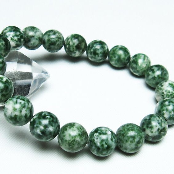 グリーンスポットジャスパー ブレスレット 11mm [T285-845]