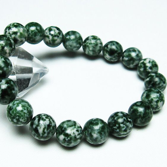グリーンスポットジャスパー ブレスレット11mm[T285-937]