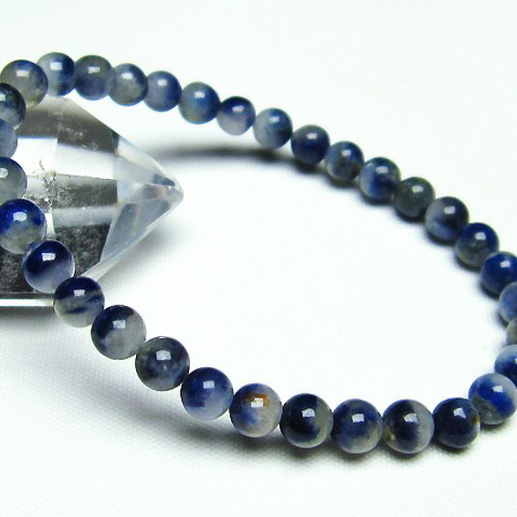 デュモルチェライトインクォーツ ブレスレット5mm[T286-3302]