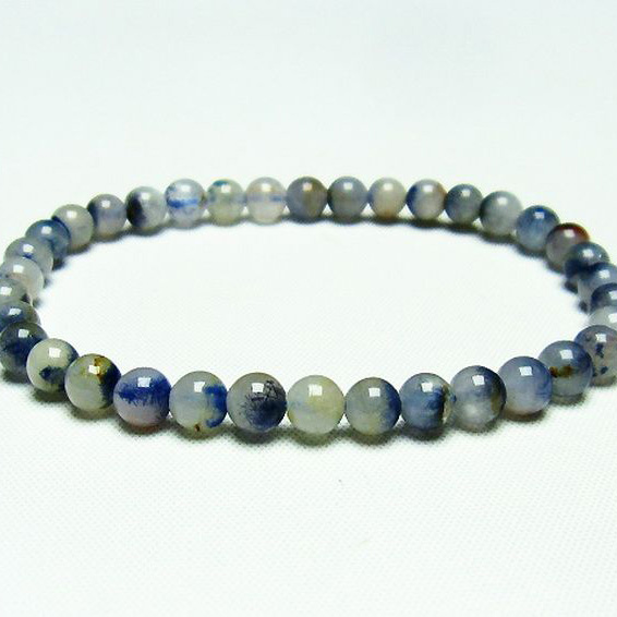 デュモルチェライトインクォーツ ブレスレット5mm[T286-3703]