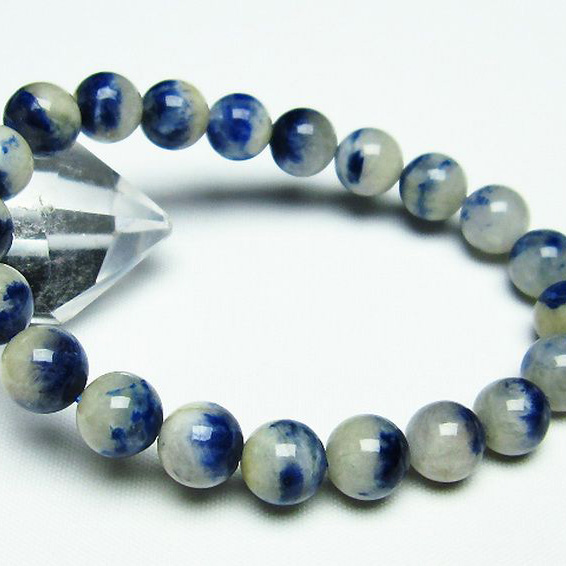 デュモルチェライトインクォーツ ブレスレット9mm[T286-3788]