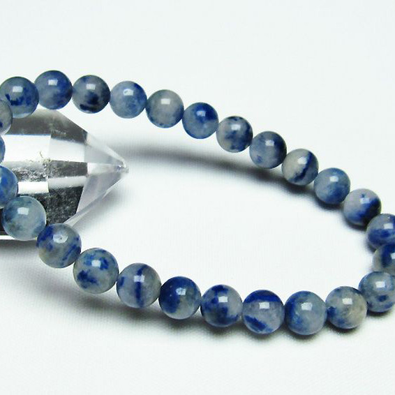 デュモルチェライトインクォーツ ブレスレット7mm[T286-3815]