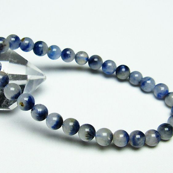 デュモルチェライトインクォーツ ブレスレット6mm[T286-3850]