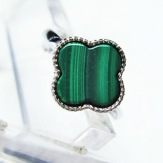 パワーストーン 天然石 マラカイト指輪(14号)[T290-1081]