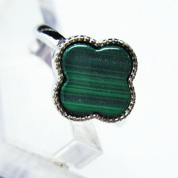 パワーストーン 天然石 マラカイト指輪(14号)[T290-1082]