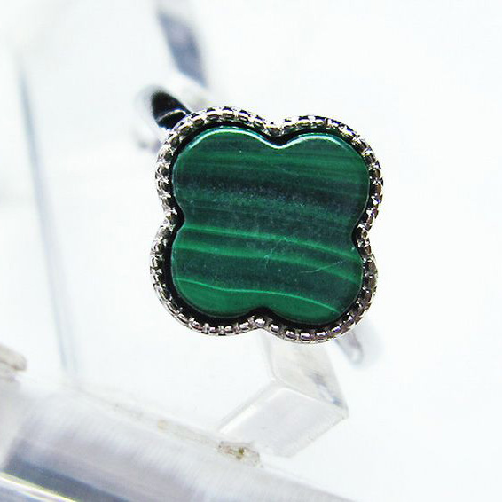 パワーストーン 天然石 マラカイト指輪(15号)[T290-1087]