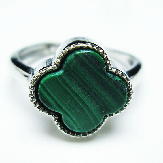 マラカイト指輪(14号)[T290-1539]