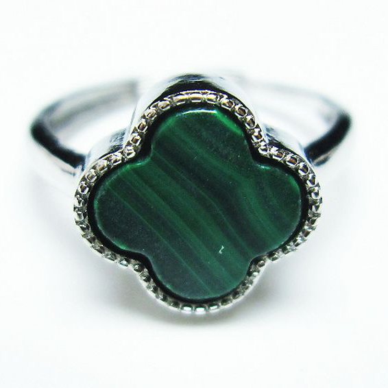 マラカイト指輪(15号)[T290-1541]