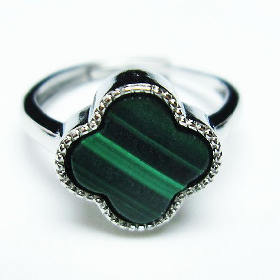 マラカイト指輪(13号)[T290-1548]