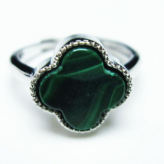 マラカイト指輪(12号)[T290-1584]