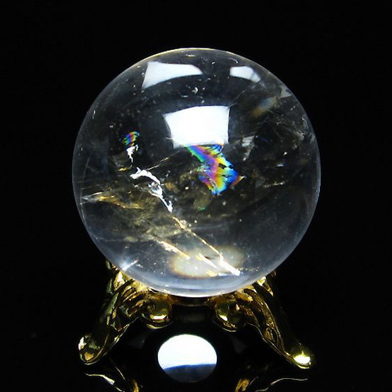 虹入りヒマラヤ水晶丸玉24mm[T294-5451]