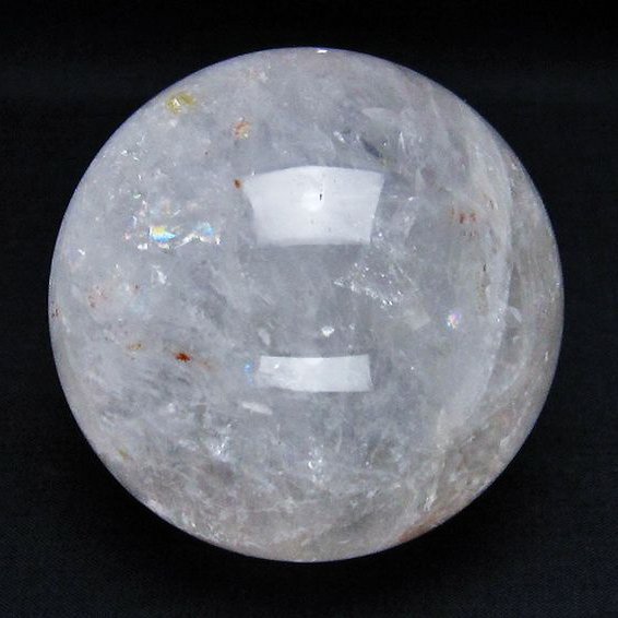 虹入りヒマラヤ水晶丸玉 77mm [T296-2047]