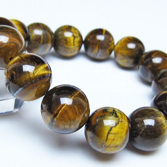 タイガーアイ※黄虎目石ブレスレット 16mm [t30-14329]