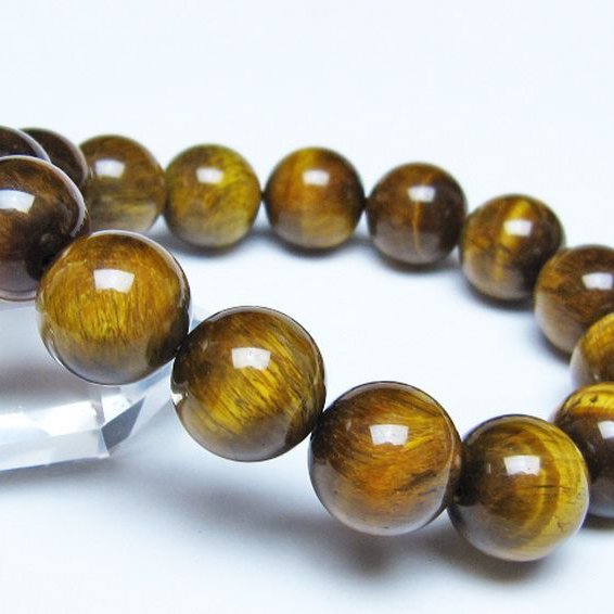 タイガーアイ※黄虎目石ブレスレット 15mm [t30-14473]